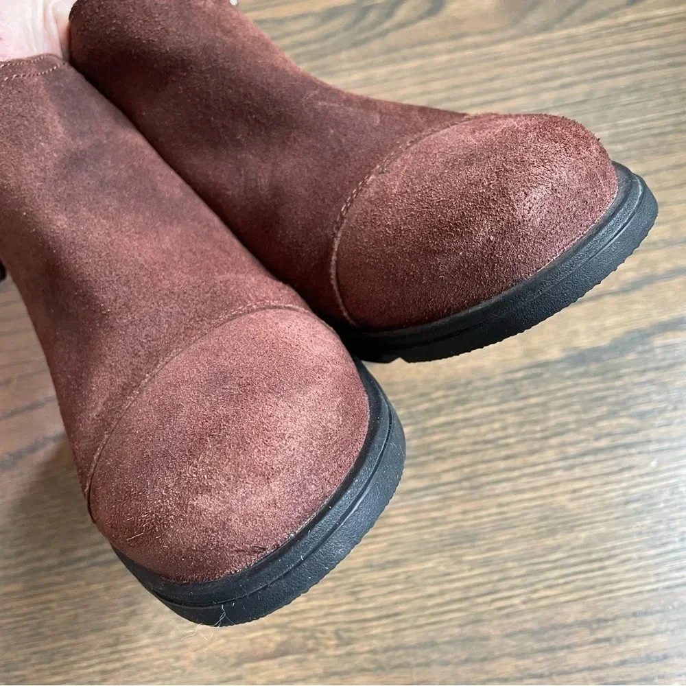 Sorel Major Low Casual Booties Suede & Croc Embossed Leather Ankle Boots